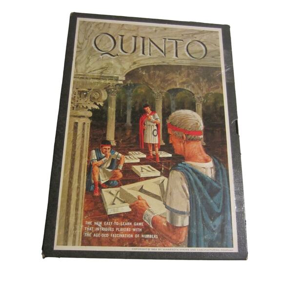 Vintage 1964 Quinto Board Game 3M Bookshelf Series Strategy Math Game - Picture 1 of 7